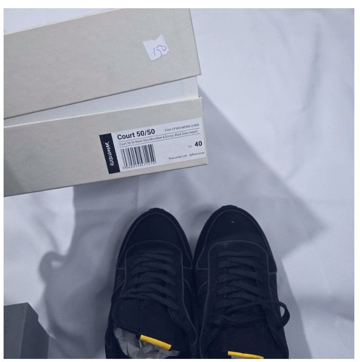 Roscomar Black Suede Trainers BNIB EU 40 UK 6/ 6.5 Unisex Eco Sneakers 2